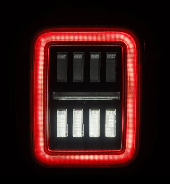 AlphaRex Prismatic LED Taillights for Jeep Gladiator 2020-2024, Alpha Black