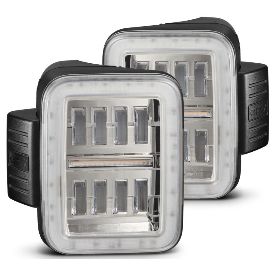 AlphaRex Prismatic LED Taillights Chrome for Jeep Gladiator 2020-2024