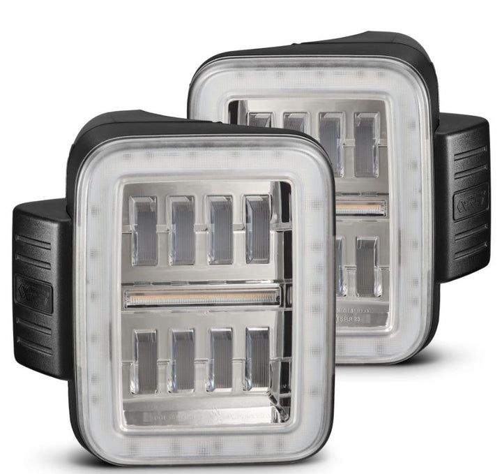 AlphaRex Prismatic LED Taillights Chrome for Jeep Gladiator 2020-2024