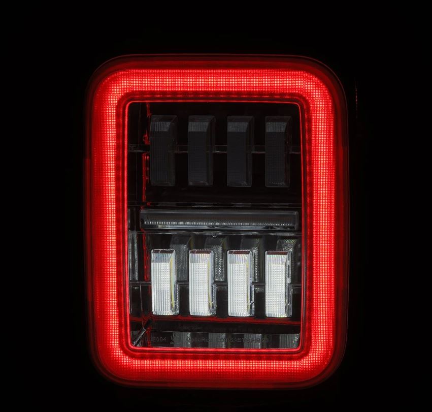 AlphaRex Prismatic LED Taillights Chrome for Jeep Gladiator 2020-2024