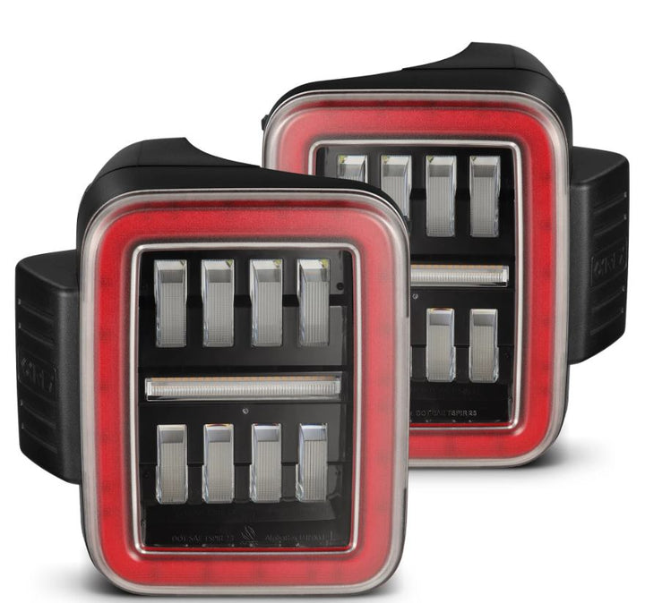 AlphaRex Prismatic LED Taillights for Jeep Gladiator 2020-2024 Black-Red – NOVA-Series