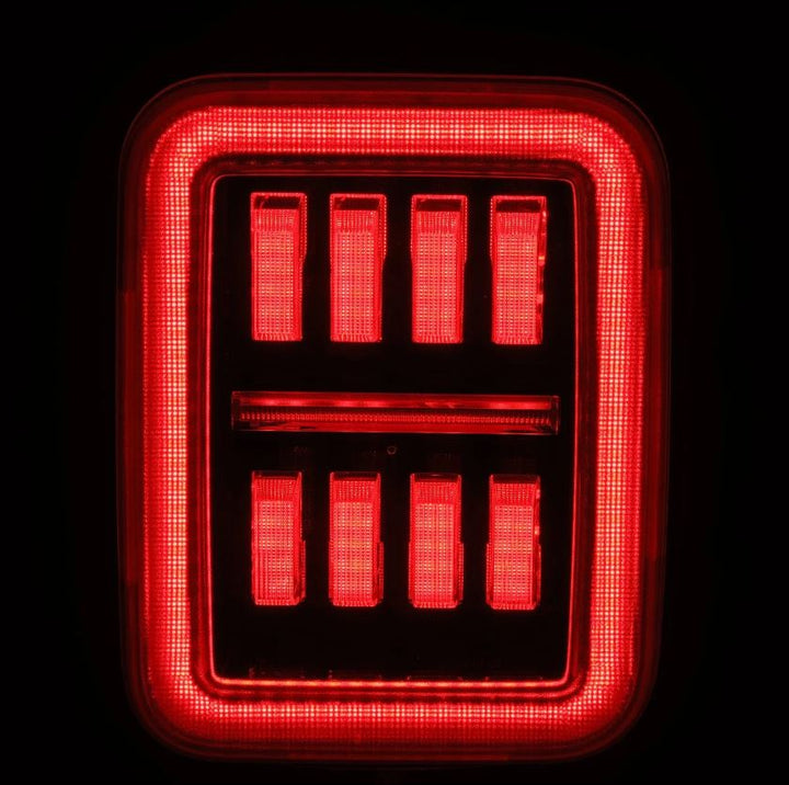 AlphaRex Prismatic LED Taillights for Jeep Gladiator 2020-2024 Black-Red – NOVA-Series