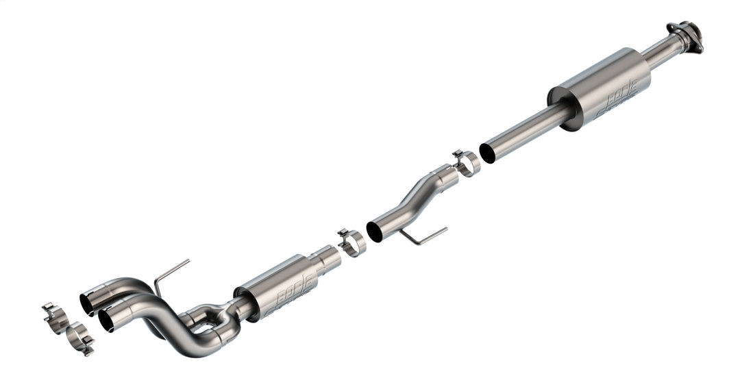 Borla Mid-Pipe with S-Type Muffler for 2021-2026 Ford F-150 Tremor and Black Appearance Package (Part # 60731)