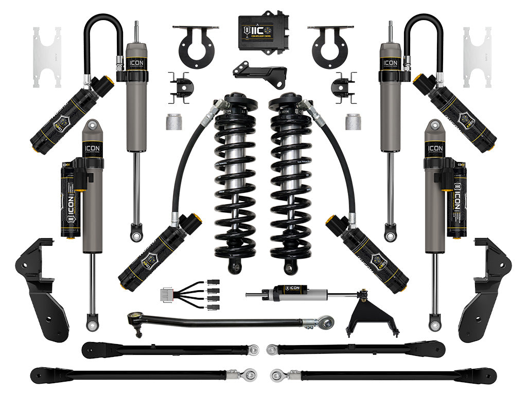 ICON 2023-2026 Ford F-250/F-350 Super Duty 4WD, 2.5-3" Lift, Stage 7 Coilover Conversion System with 4-Link
