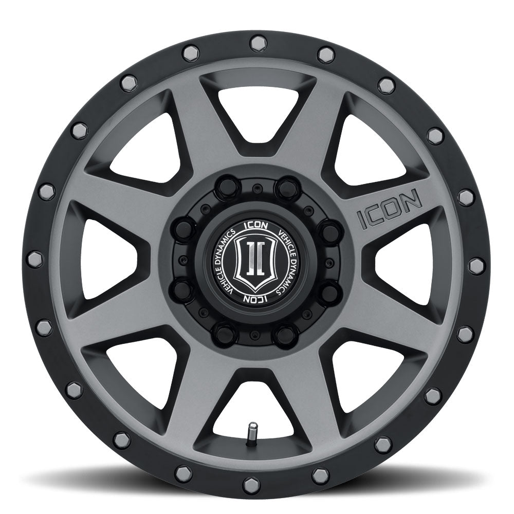 ICON Alloys Rebound HD, Titanium, 18 x 9 / 8 x 170, 6mm Offset, 5.25" Backspace
