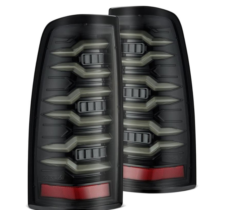 AlphaRex LUXX-Series LED Taillights for 1999-2006 Chevrolet Silverado and GMC Sierra Alpha Black