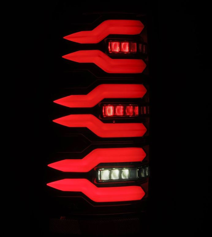 AlphaRex LUXX-Series LED Taillights for 1999-2006 Chevrolet Silverado and GMC Sierra Alpha Black