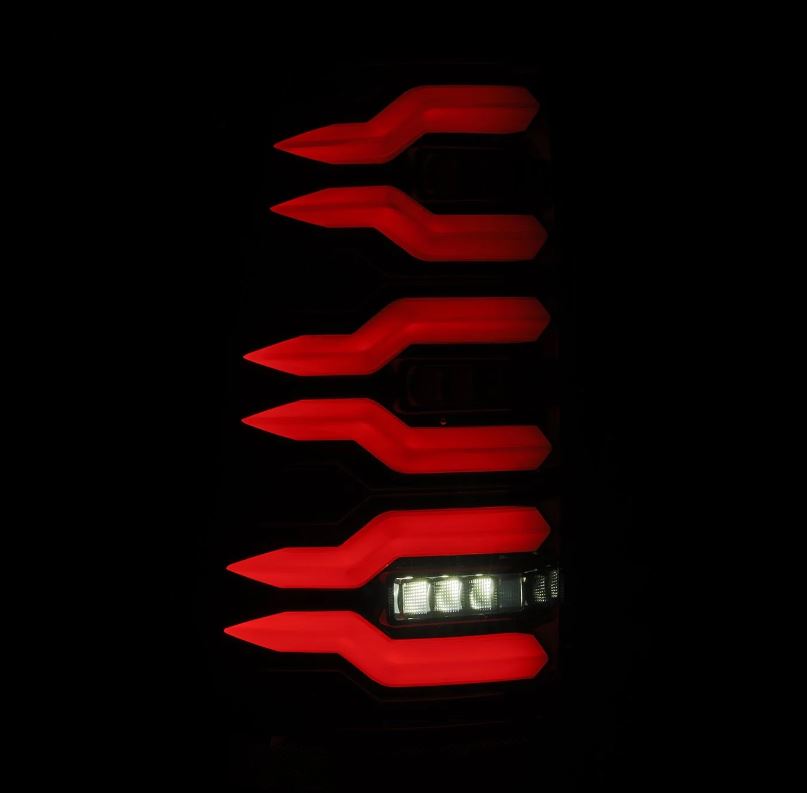 AlphaRex LUXX-Series LED Taillights for 1999-2006 Chevrolet Silverado and GMC Sierra Alpha Black