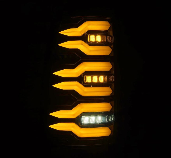 AlphaRex LUXX-Series LED Taillights for 1999-2006 Chevrolet Silverado and GMC Sierra Alpha Black