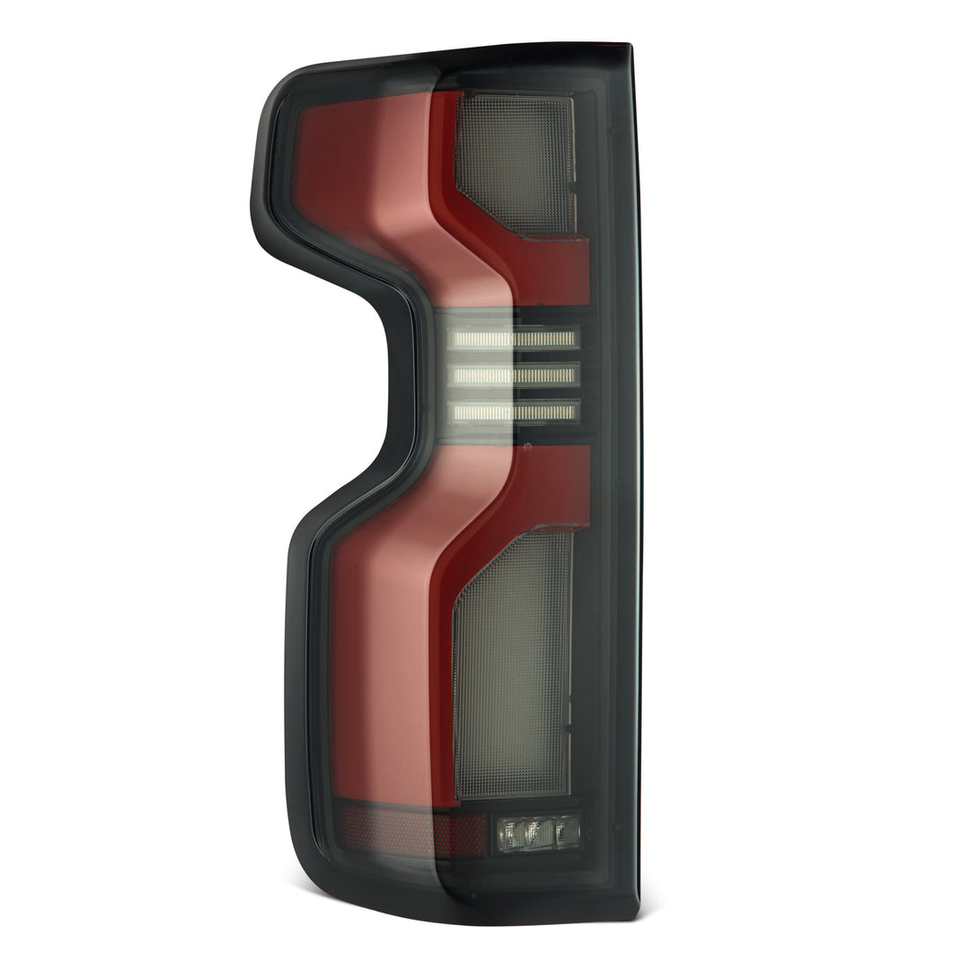 AlphaRex LED Taillights Black Red for Chevrolet Silverado 1500, 2500HD, 3500HD (2019-2022)