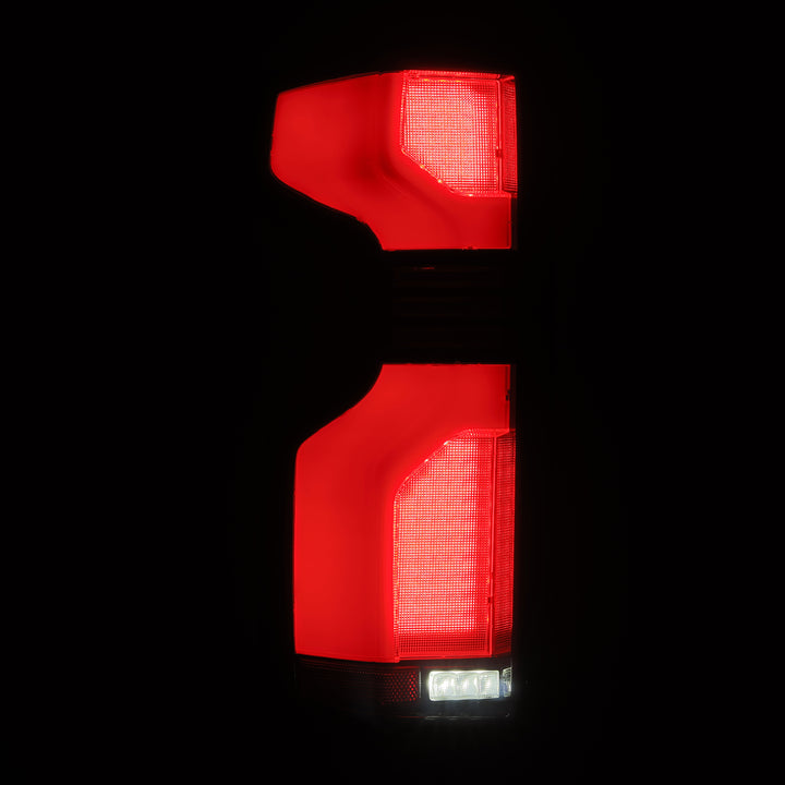 AlphaRex LED Taillights Black Red for Chevrolet Silverado 1500, 2500HD, 3500HD (2019-2022)
