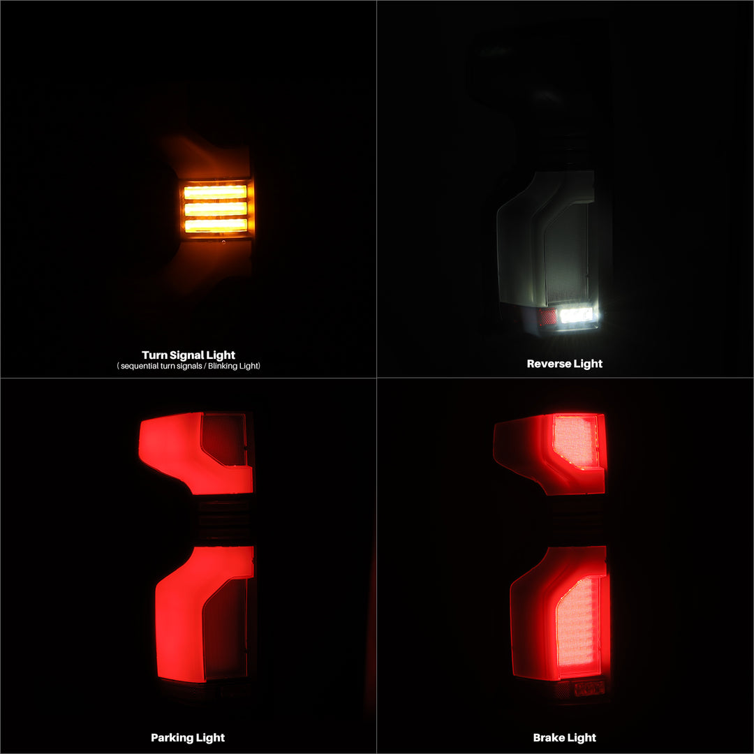 AlphaRex LED Taillights Black for Chevrolet Silverado 1500, 2500HD, 3500HD – LUXX-Series