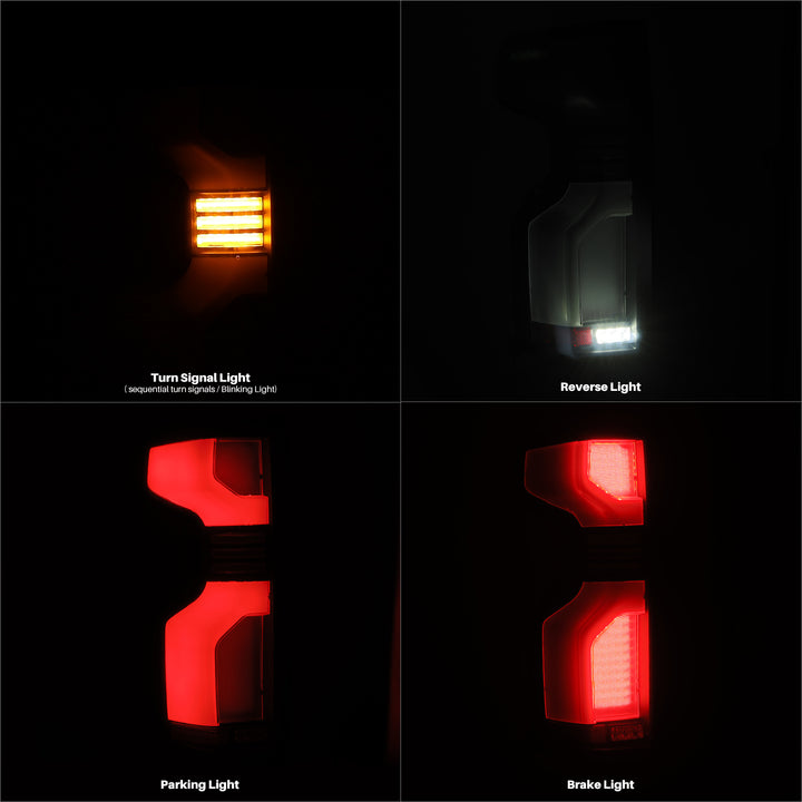 AlphaRex LED Taillights Black for Chevrolet Silverado 1500, 2500HD, 3500HD – LUXX-Series
