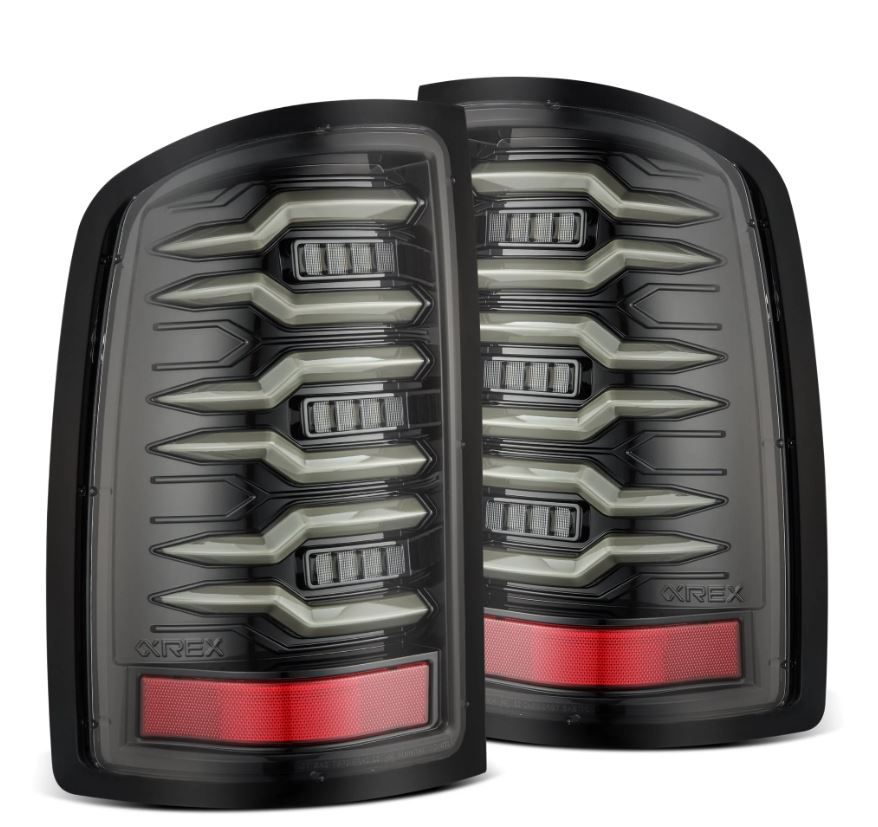 AlphaRex LUXX-Series LED Taillights Alpha Black for GMC Sierra (2007-2014)
