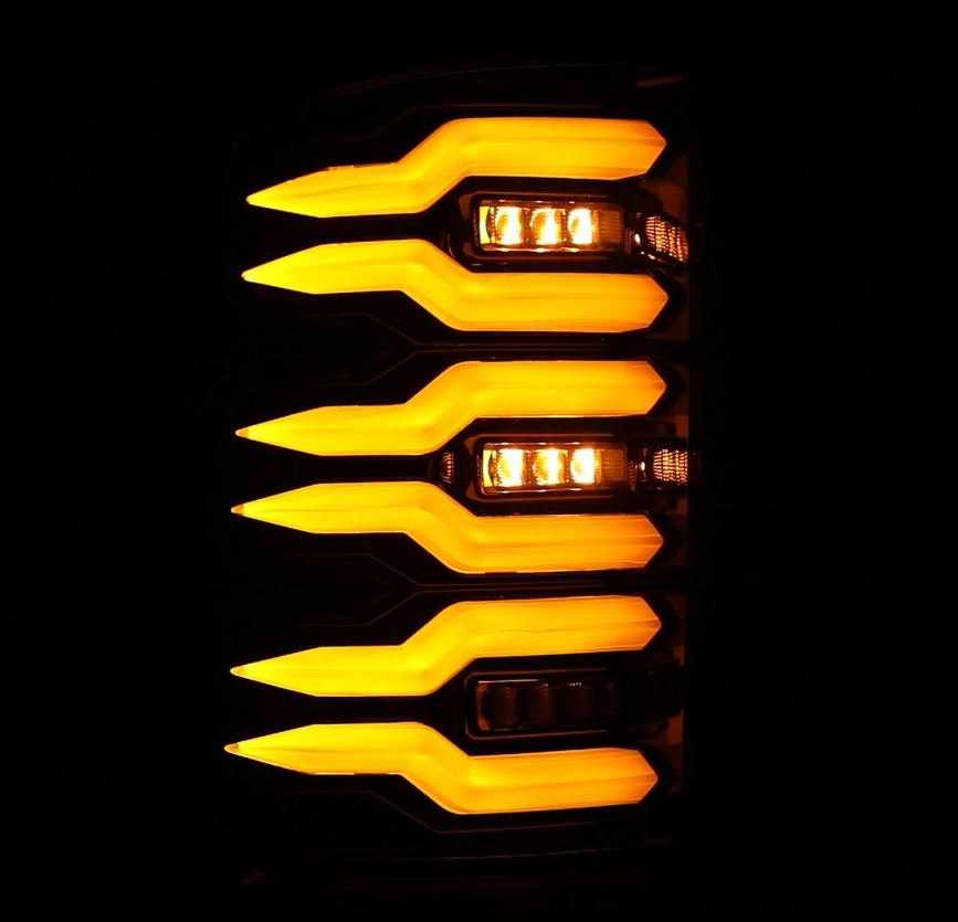 AlphaRex LUXX-Series LED Taillights Alpha Black for GMC Sierra (2007-2014)