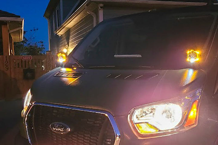Van Compass Hoodline Light Pod Mount, Ford Transit