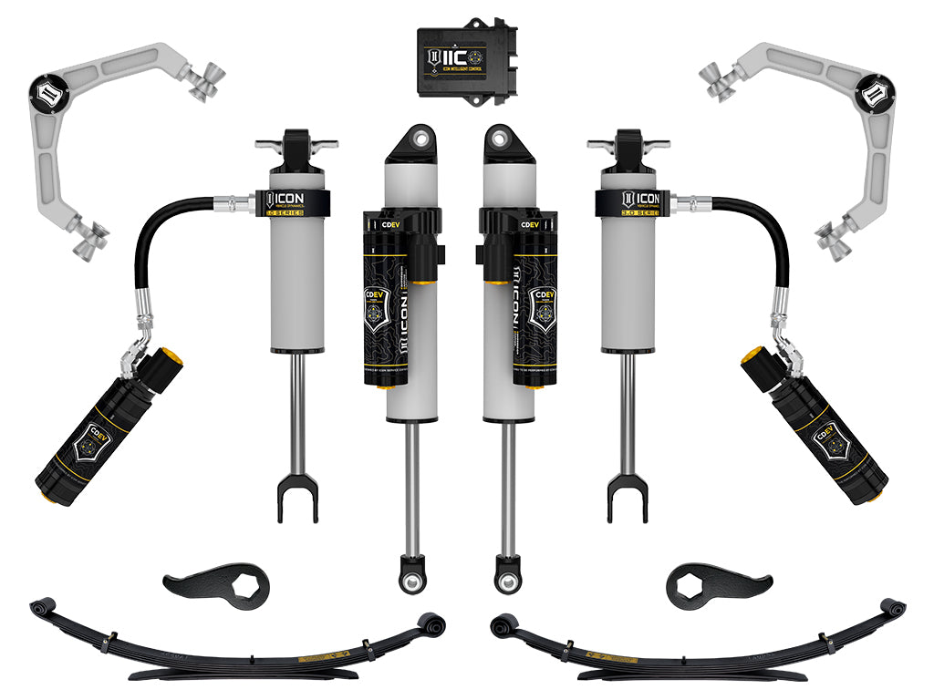 ICON 2020-2026 Chevrolet Silverado/GMC Sierra 2500/3500 HD, 2-3.5" Lift, Stage 3 3.0 Suspension System, Billet, w/ Leaf Packs