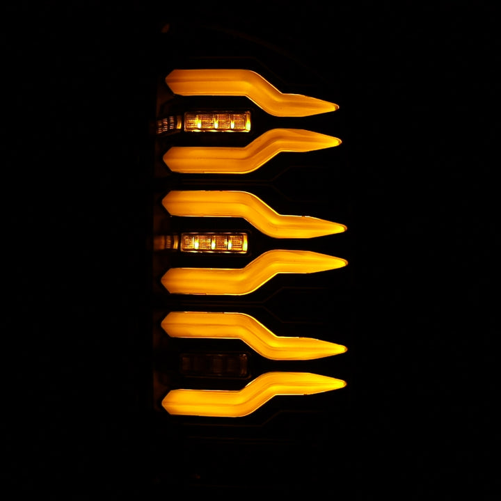 AlphaRex LUXX-Series LED Taillights Alpha Black for Dodge Ram 1500 and 2500 (2007-2009)