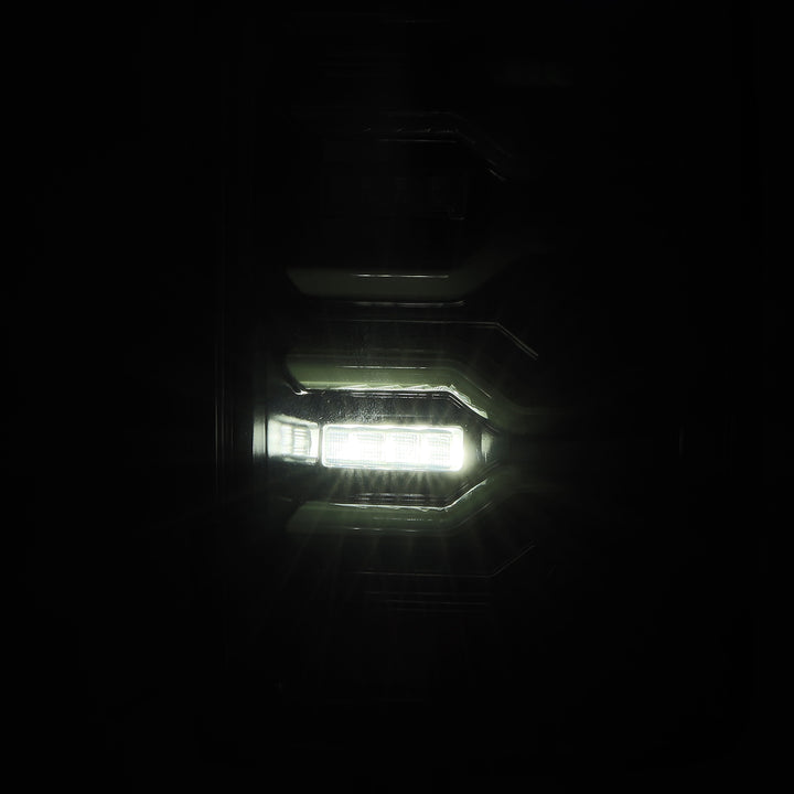 AlphaRex LUXX-Series LED Taillights Alpha Black for Dodge Ram 1500 and 2500 (2007-2009)
