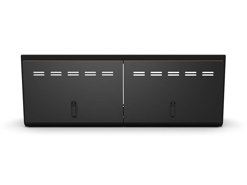 40" Shallow Upper Cabinet Black - Black Door