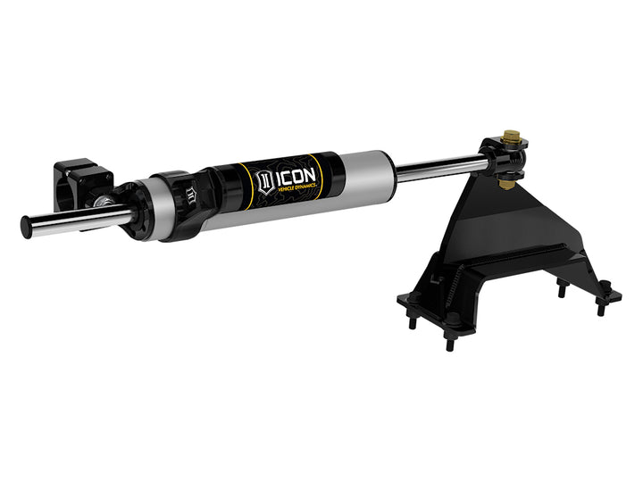 ICON Vehicle Dynamics 2023-2026 Ford Super Duty 4WD 2.5 Centerline Steering Stabilizer Kit with Piggyback Reservoir