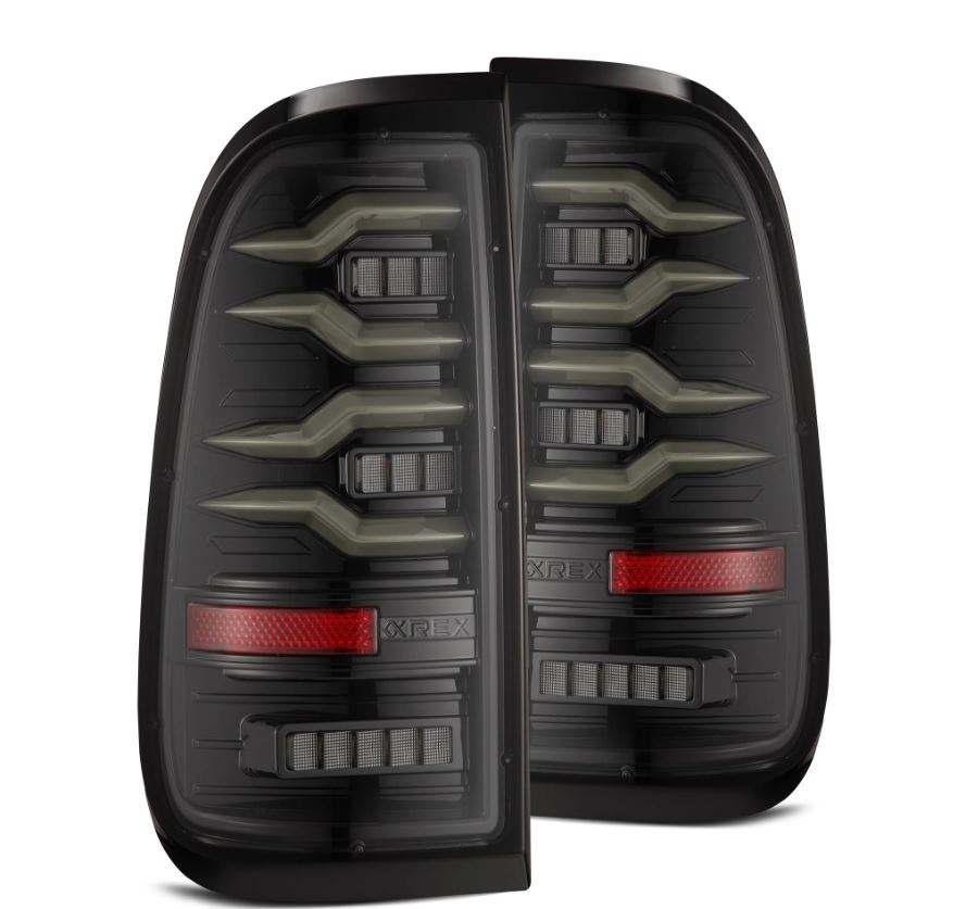 AlphaRex LUXX-Series LED Taillights for Ford Super Duty and F-150 – Alpha Black