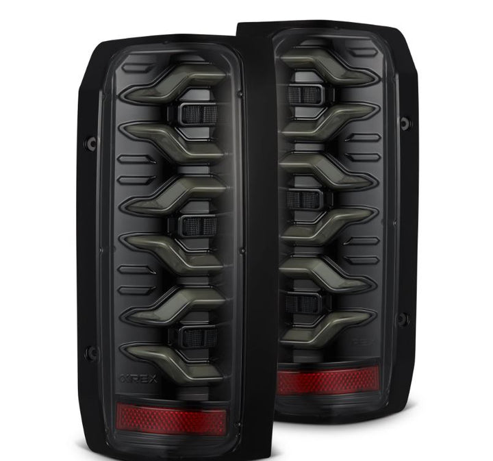 AlphaRex LUXX-Series LED Tail Lights for 87-96 Ford F-Series and Bronco Alpha-Black