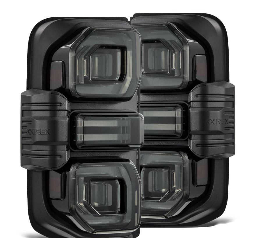 AlphaRex Prismatic LED Taillights for 2021-2024 Ford Bronco in Alpha Black