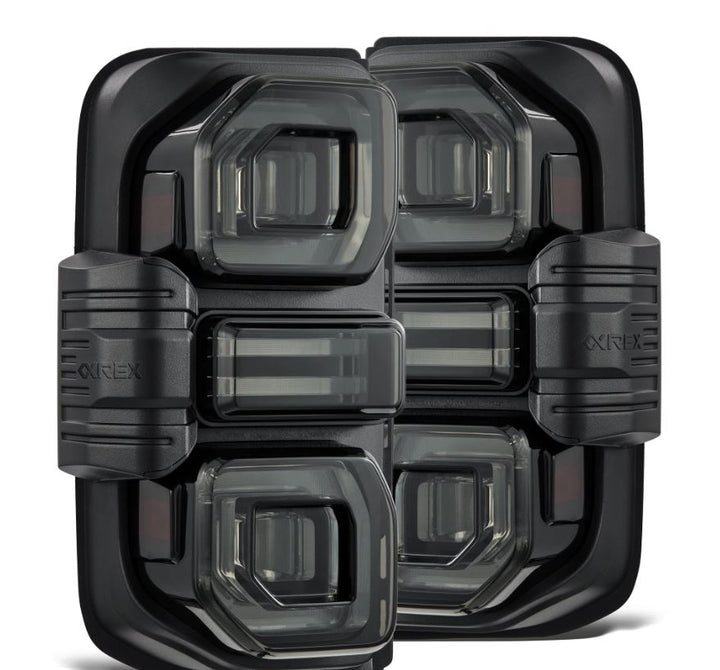 AlphaRex Prismatic LED Taillights for 2021-2024 Ford Bronco in Alpha Black