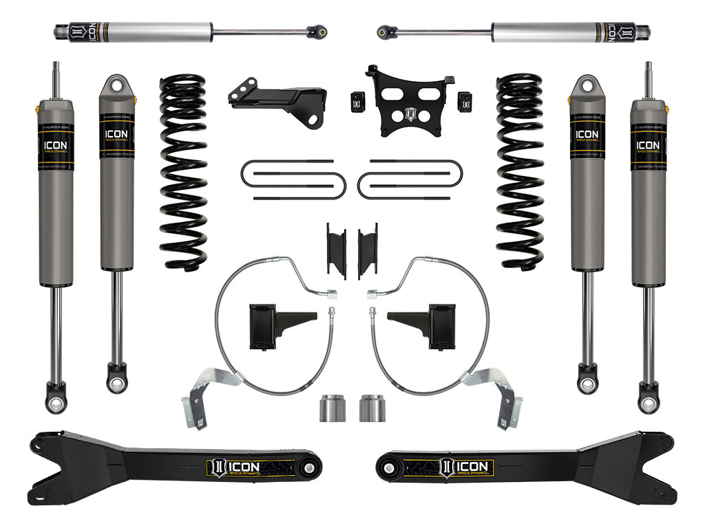 ICON 2023-2026 Ford F-250/F-350 Super Duty 4WD, Gas, 4.5" Lift, Stage 3 Suspension System w/ Radius Arms