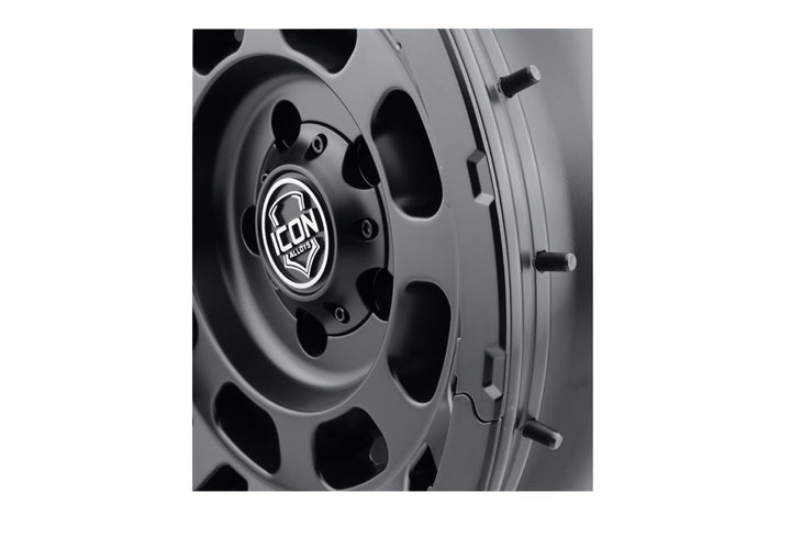 ICON Alloys Hammer Pro, Satin Black, 17 x 8.5 / 5 x 5, -6mm Offset, 4.5" BS