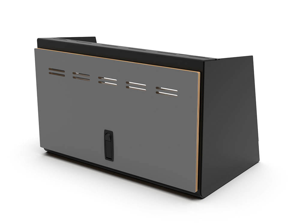24" Upper Cabinet Black - Grey Door