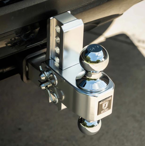 BulletProof 2.0" Aluminum Medium Duty 4" Drop/Rise Hitch - Stainless Ball