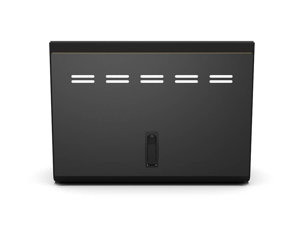 20" Shallow Upper Cabinet - Black - Black Door