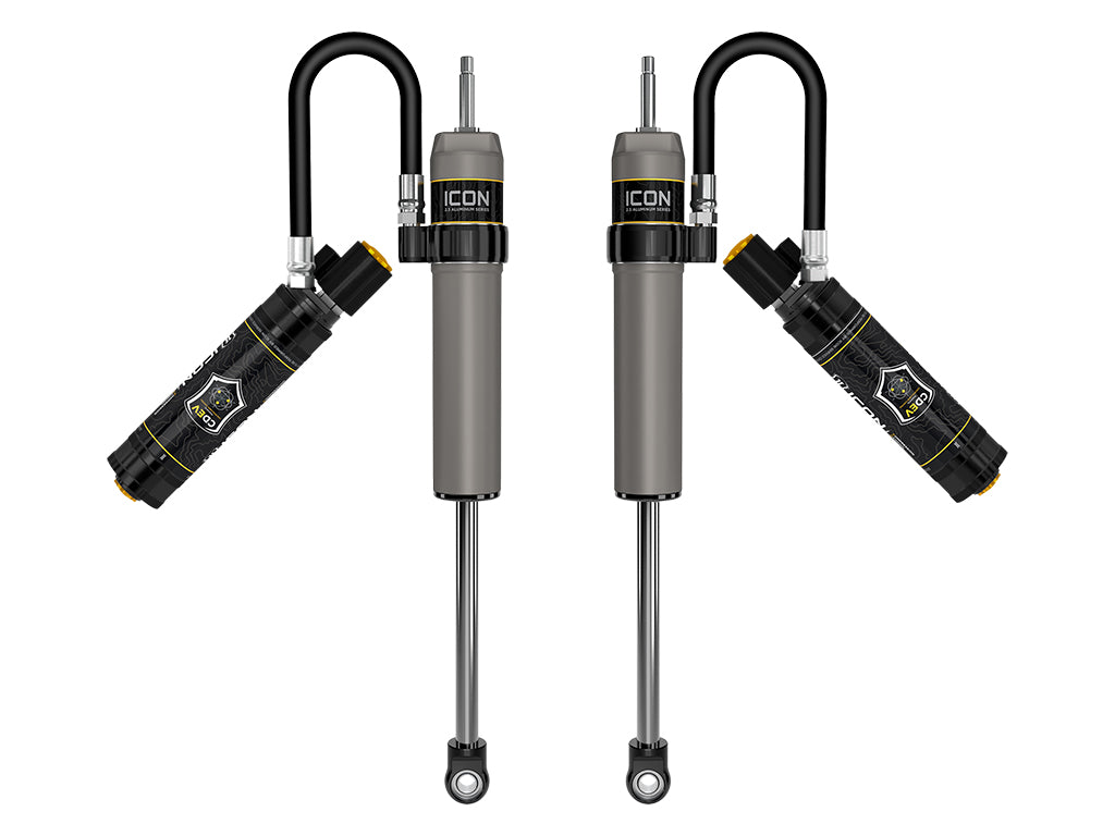 ICON Vehicle Dynamics 67820EP Front 2.5 VS Remote Reservoir Shocks with CDEV for Ford Super Duty (2017-2022) 7-inch Lift Pair