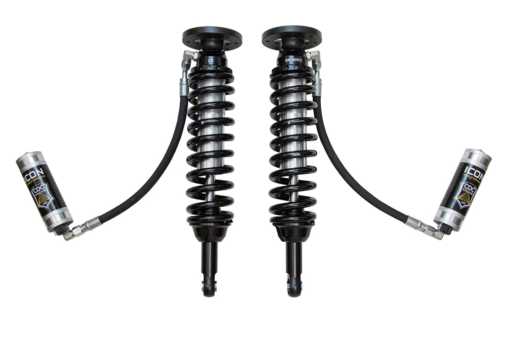 ICON 2009-2013 Ford F-150 2WD, 1.75-2.63” Lift, Front, V.S. 2.5 Series Coilover Kit, Remote Reservoir w/ CDCV