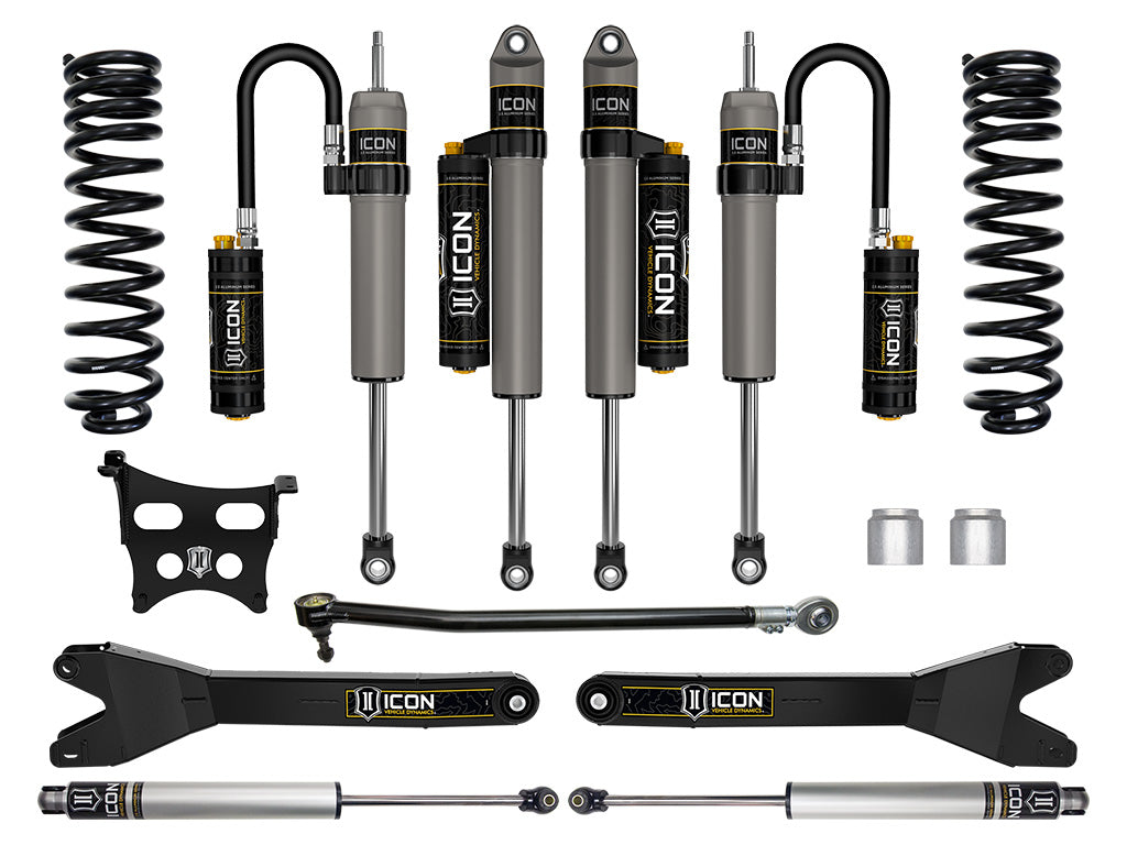 ICON 2023-2026 Ford F-250/F-350 Super Duty 4WD, Diesel, 2.5" Lift, Stage 5 Suspension System w/ Radius Arms