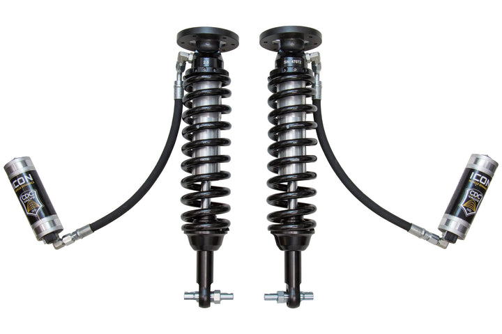 ICON 2014 Ford F-150 2WD, 1.75-2.63” Lift, Front, V.S. 2.5 Series Coilover Kit, Remote Reservoir w/ CDCV