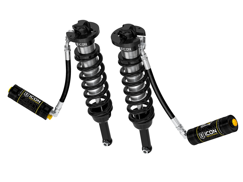 ICON 2005-2023 Toyota Tacoma, 0-3.5"/0-2.75" Lift, Front, V.S. 2.5 Series Coilover Kit, Extended Travel, Remote Reservoir w/ CDCV, 700 lbs/in Coils, Pair
