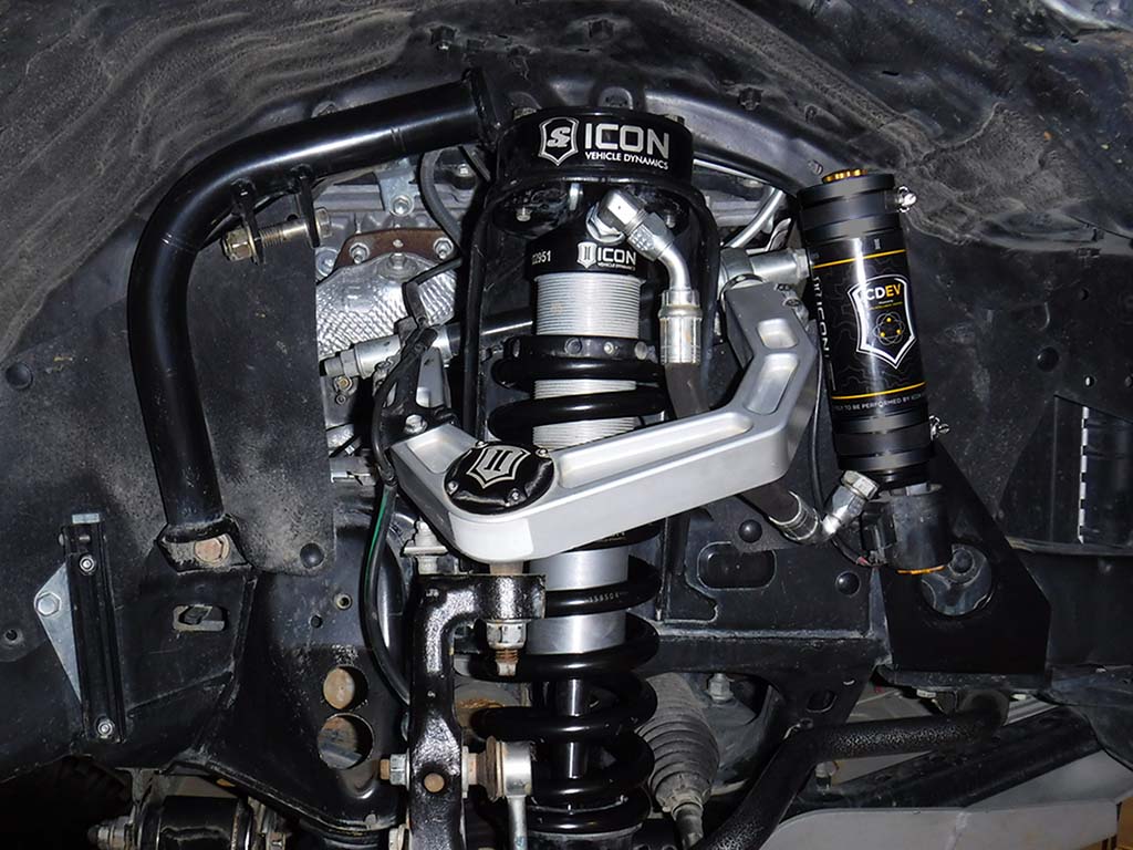 ICON 2005-2023 Toyota Tacoma, 0-3.5"/0-2.75" Lift, Front, V.S. 2.5 Series Coilover Kit, Extended Travel, Remote Reservoir w/ CDEV, Pair