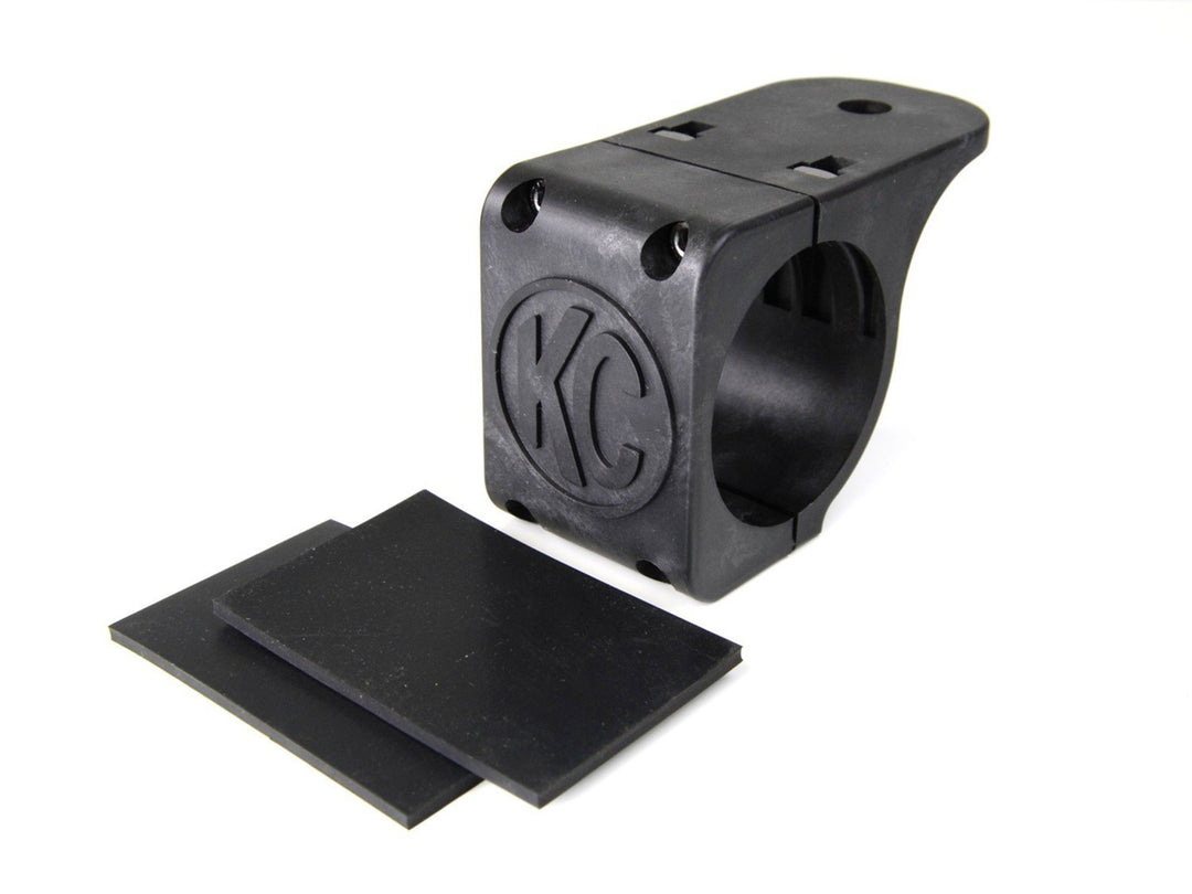 KC HiLiTES BFHB7308 Single Tube Clamp Light Mount with Rubber Adjustment Shims - Fits 2.25 to 2.5 Inches Diameter