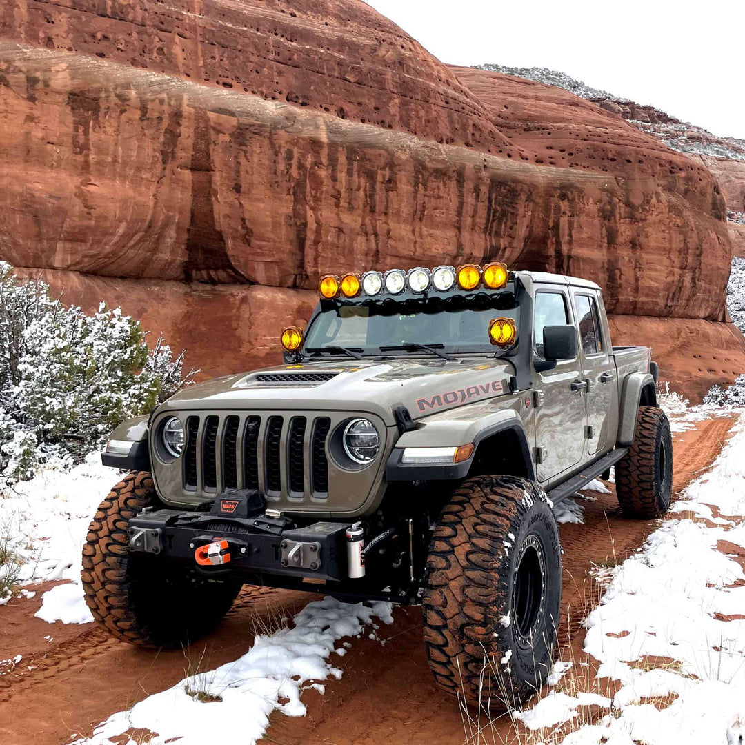 KC HiLiTES 50-inch Overhead Light Bar Mount Set for 2021-2025 Jeep Wrangler and Gladiator