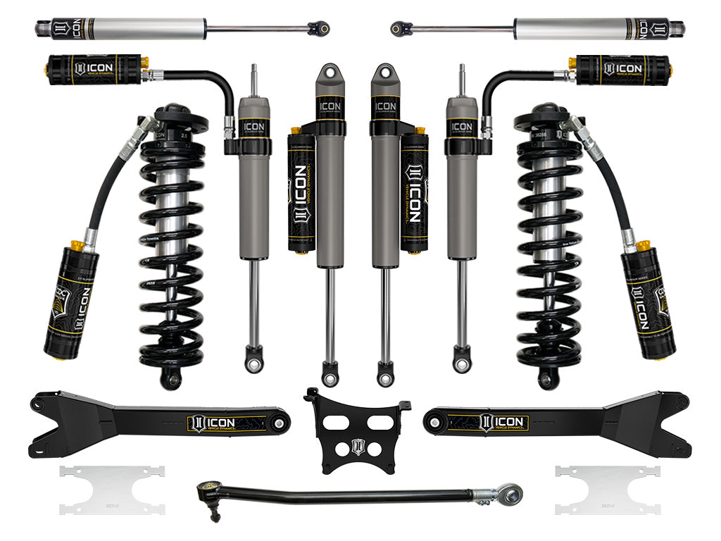 ICON 2023-2026 Ford F-250/F-350 Super Duty 4WD, 2.5-3" Lift, Stage 5 Coilover Conversion System with Radius Arms