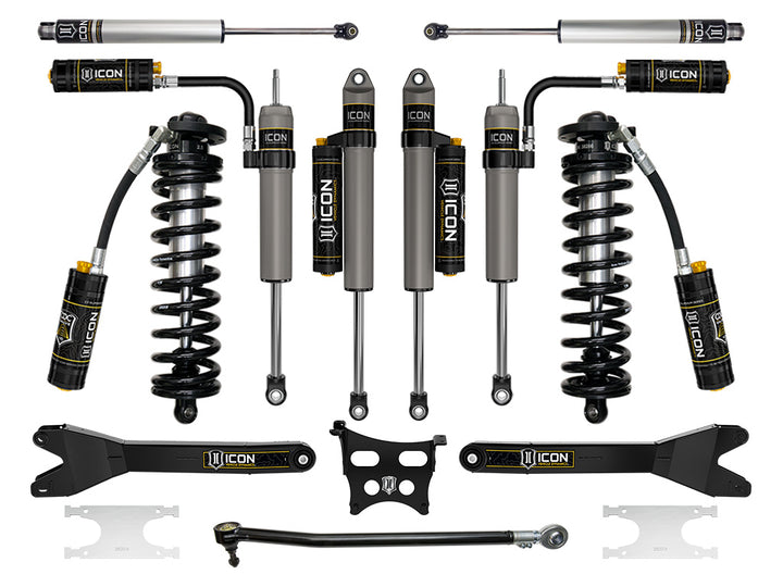ICON 2023-2026 Ford F-250/F-350 Super Duty 4WD, 2.5-3" Lift, Stage 5 Coilover Conversion System with Radius Arms