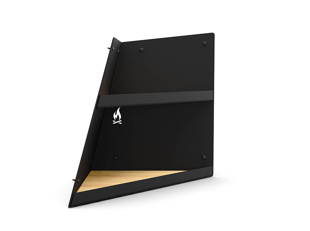 Right Hand Shallow Angled Shelf - Black