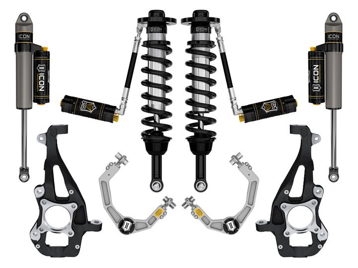 ICON 2021-2026 Ford F-150 4WD, 3.5-4.5" Lift, Stage 4 Suspension System, Billet, CDCV