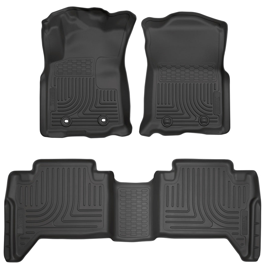 Husky Weatherbeater Front & Second Seat Floor Liners for Toyota Tacoma 2016-2017 - Model 93881
