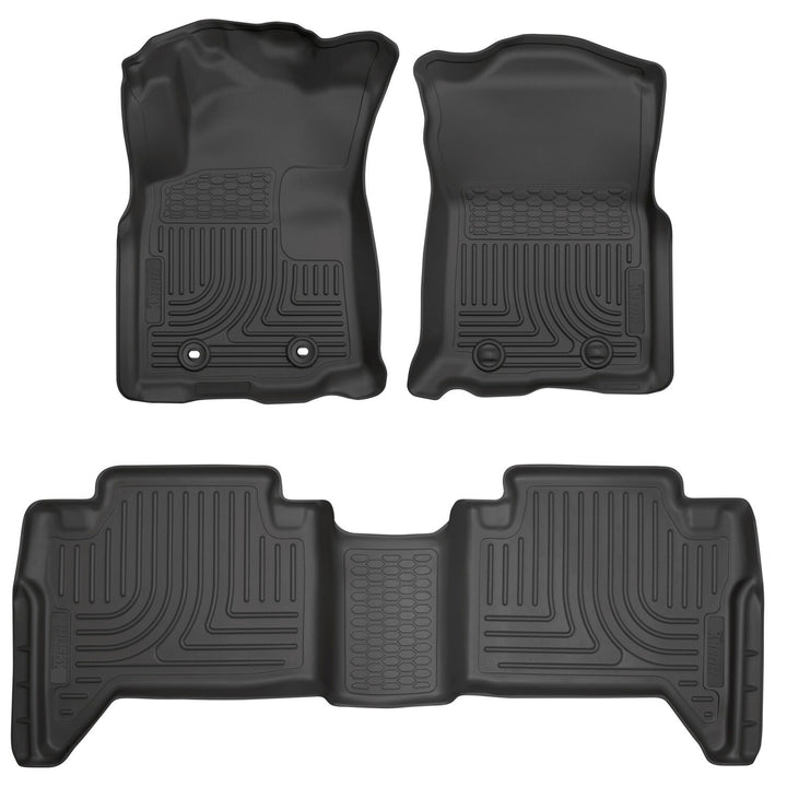 Husky Weatherbeater Front & Second Seat Floor Liners for Toyota Tacoma 2016-2017 - Model 93881