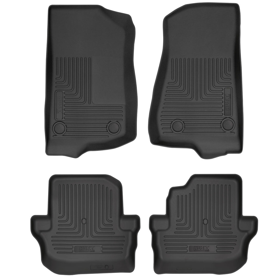 Husky Liners Weatherbeater Front & Second Seat Floor Liners for Jeep Wrangler 2018-2026 (Part #93991)