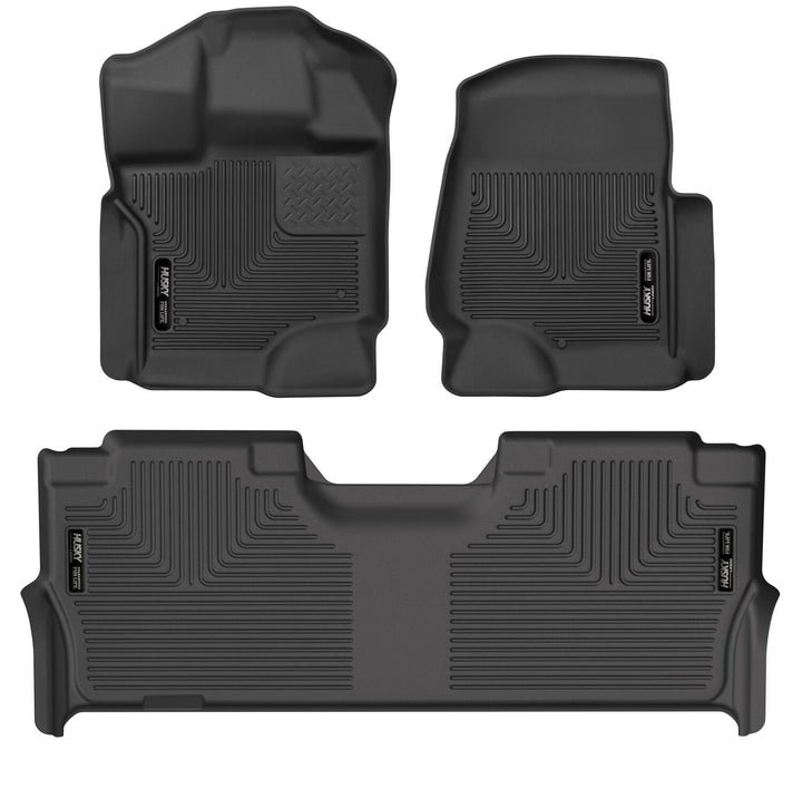 Husky Liners Weatherbeater Front & Second Seat Floor Liners 94061 for Ford F-250 & F-350 Super Duty